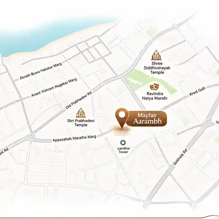 Mayfair Aarambh location map, Dadar West